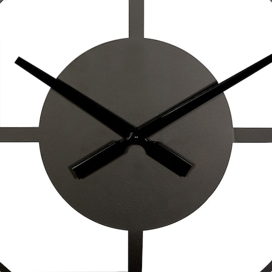 28" Black Metal Contemporary Wall Clock